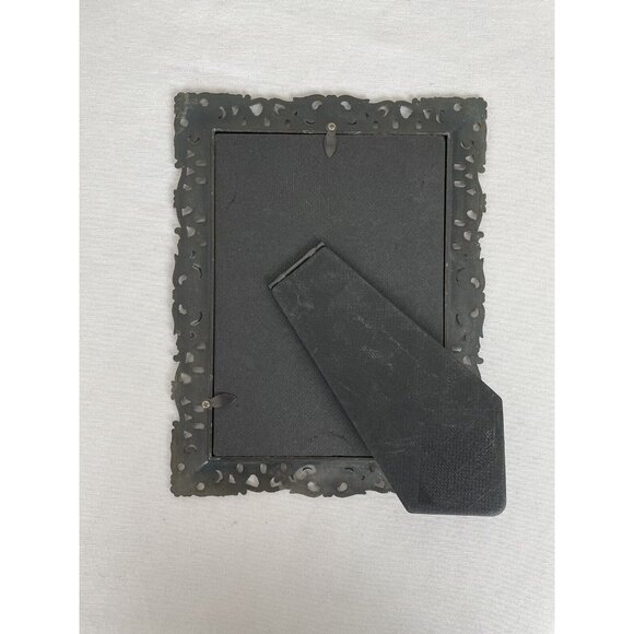 Ornate Floral Pewter Colored Frame For 4.5” X 6.5” Photo Silver Romantic - Picture 5 of 9